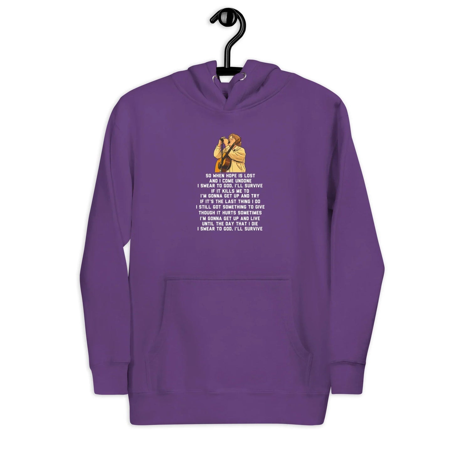 Lewis Capaldi Unisex Hoodie - "Survive" Lyrics Graphic Cotton Blend Alcyone213k