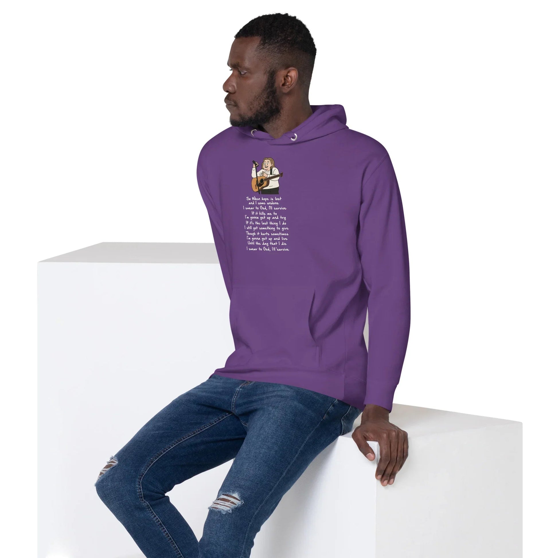 Lewis Capaldi Unisex Hoodie - Survive Lyrics | Fan Gift Alcyone213k