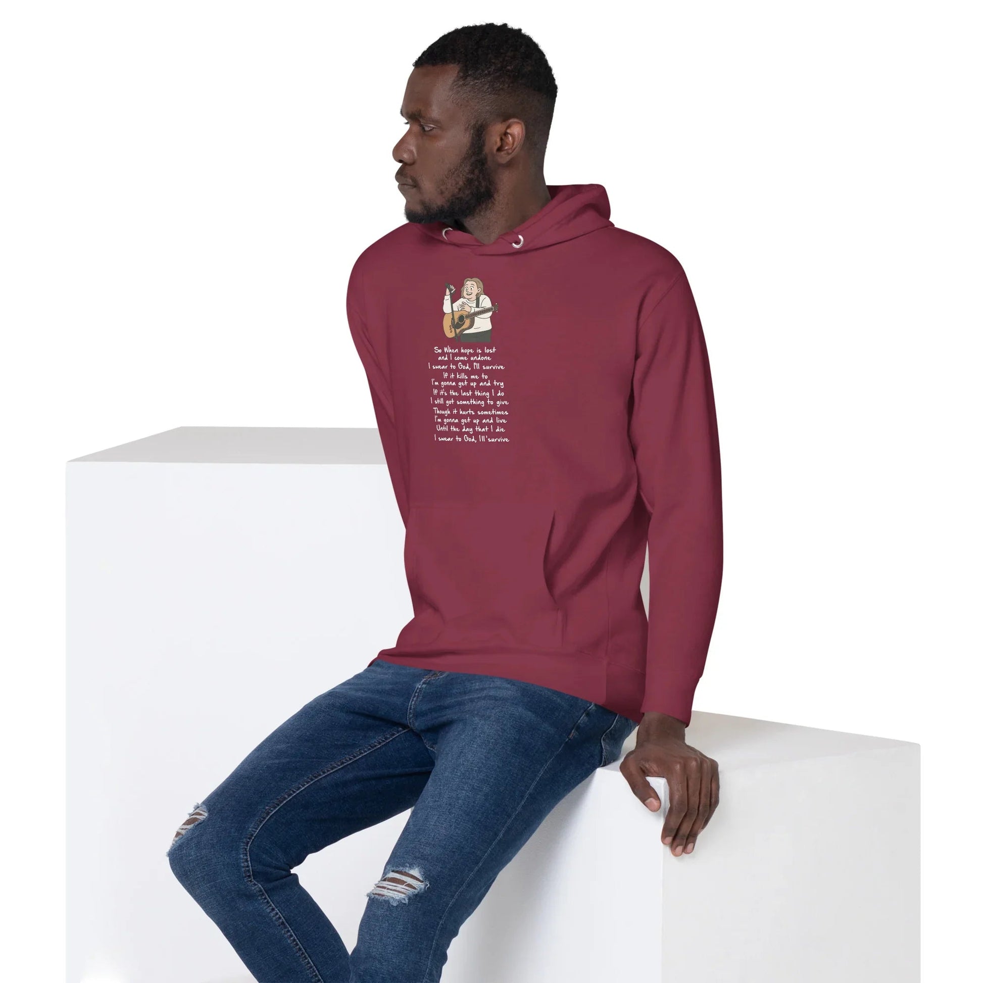 Lewis Capaldi Unisex Hoodie - Survive Lyrics | Fan Gift Alcyone213k