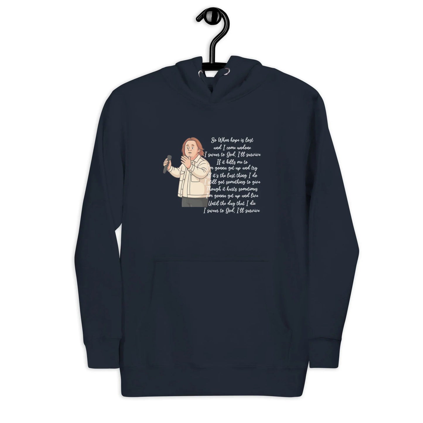 Lewis Capaldi "Survive" Lyrics Hoodie – Unisex Cotton Blend Fan Merch Alcyone213k