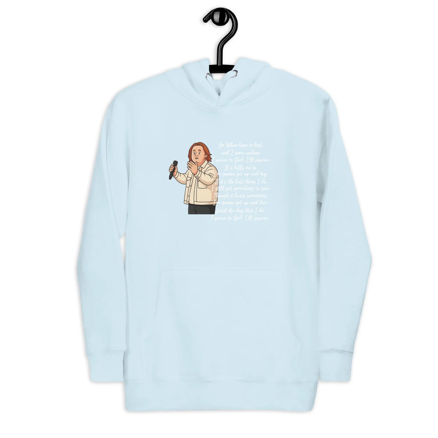 Lewis Capaldi "Survive" Lyrics Hoodie – Unisex Cotton Blend Fan Merch Alcyone213k