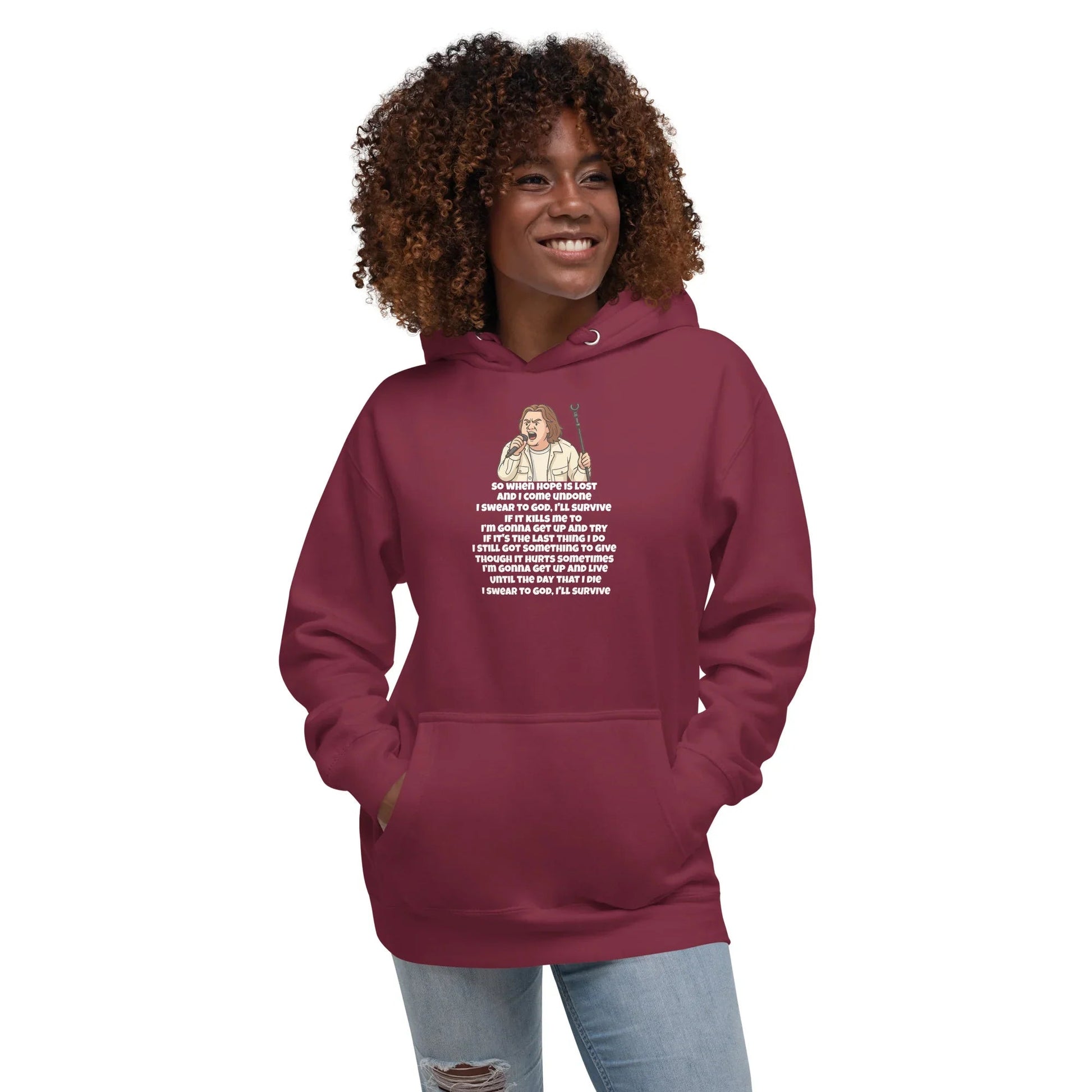 Lewis Capaldi Unisex Hoodie - Survive Lyrics | Cotton-Polyester Blend Alcyone213k