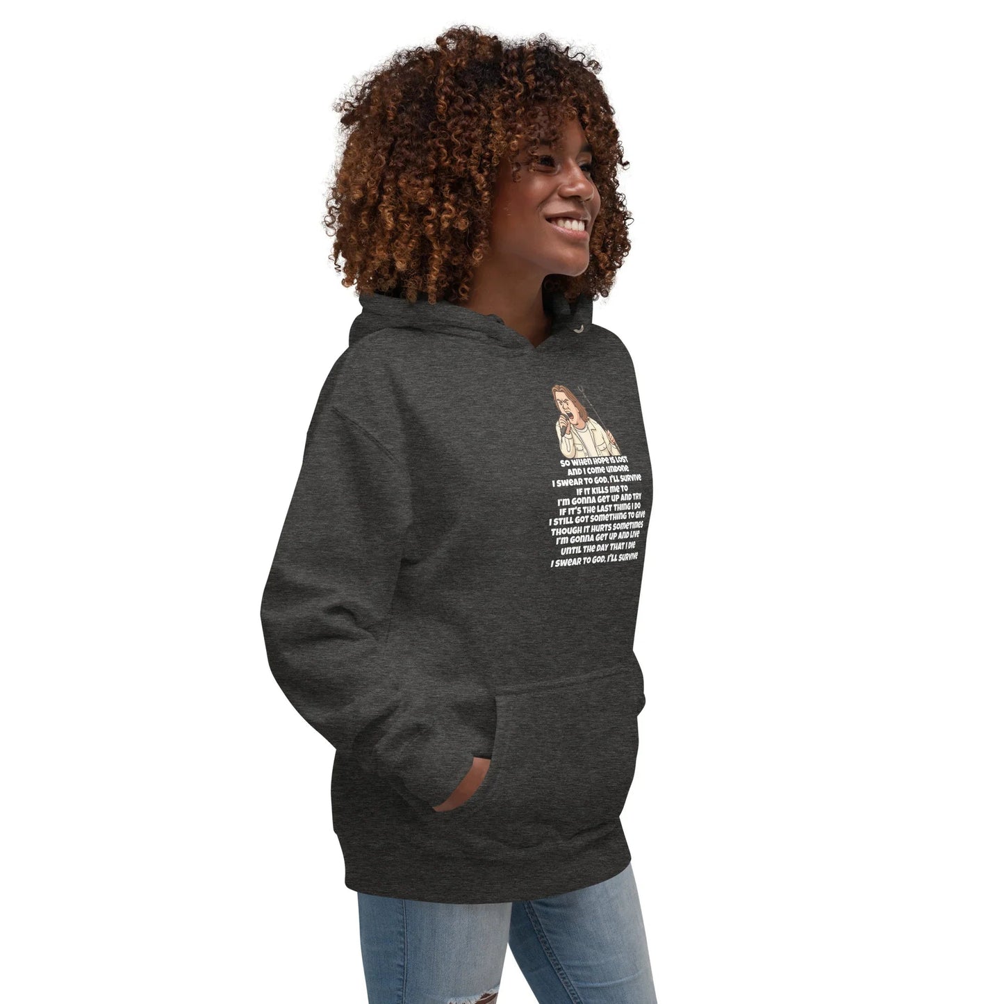 Lewis Capaldi Unisex Hoodie - Survive Lyrics | Cotton-Polyester Blend Alcyone213k