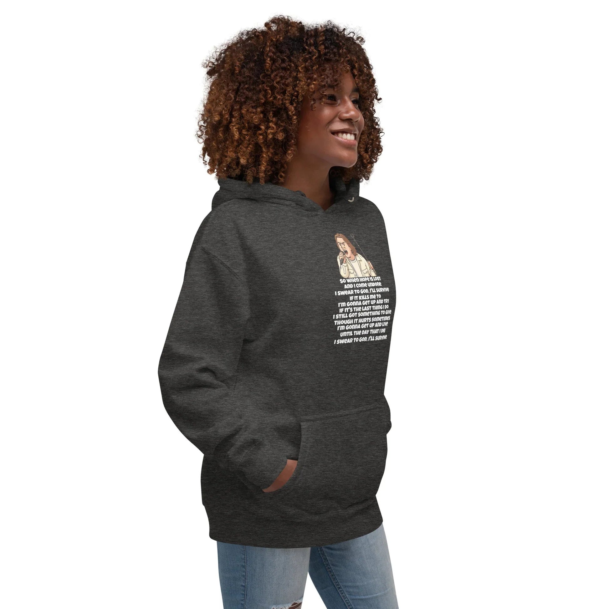 Lewis Capaldi Unisex Hoodie - Survive Lyrics | Cotton-Polyester Blend Alcyone213k