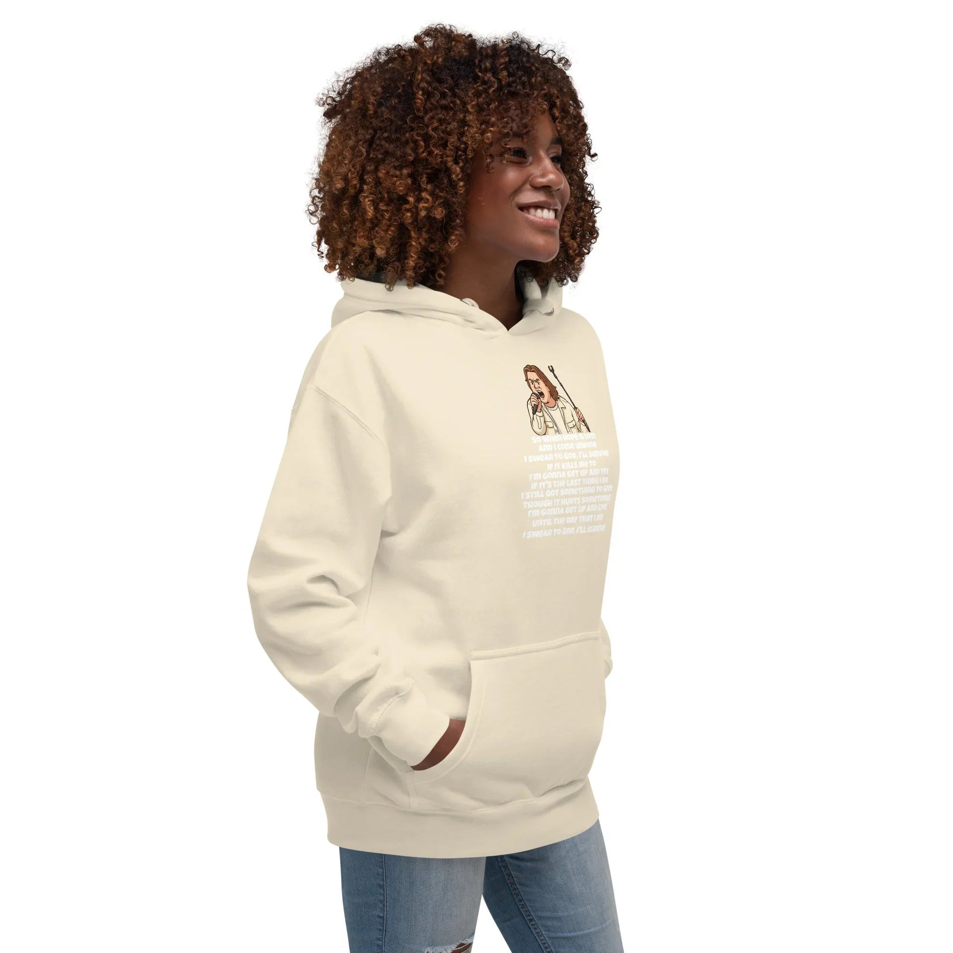 Lewis Capaldi Unisex Hoodie - Survive Lyrics | Cotton-Polyester Blend Alcyone213k