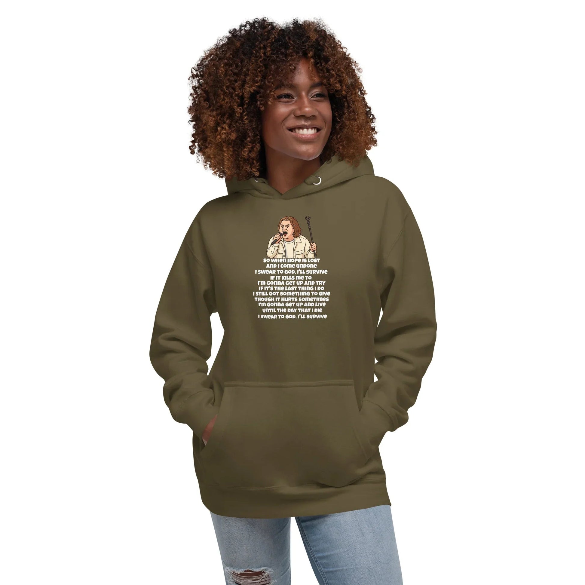 Lewis Capaldi Unisex Hoodie - Survive Lyrics | Cotton-Polyester Blend Alcyone213k