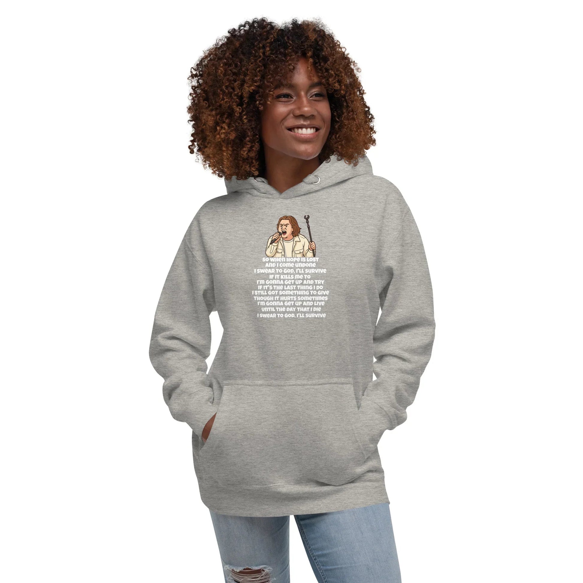 Lewis Capaldi Unisex Hoodie - Survive Lyrics | Cotton-Polyester Blend Alcyone213k