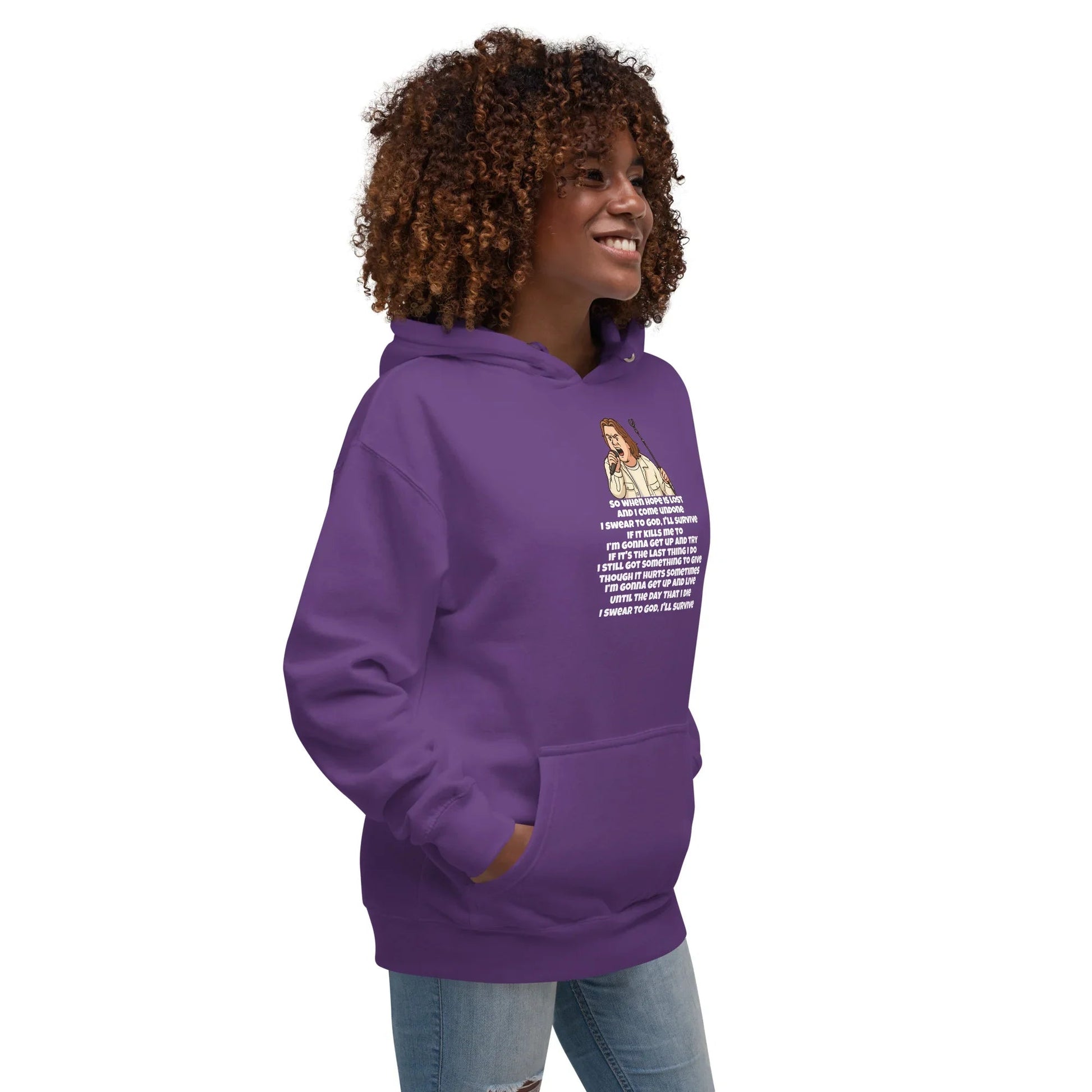 Lewis Capaldi Unisex Hoodie - Survive Lyrics | Cotton-Polyester Blend Alcyone213k