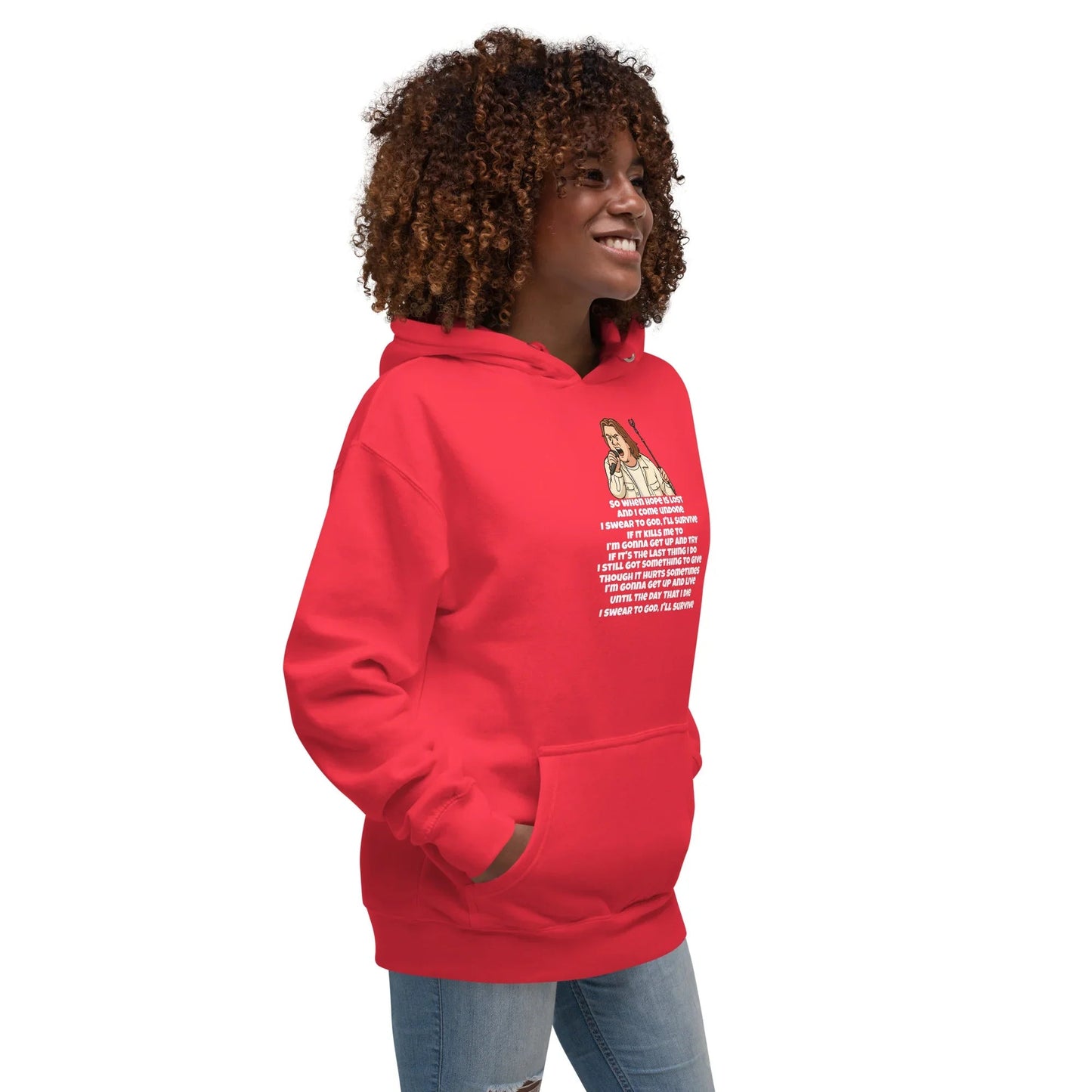 Lewis Capaldi Unisex Hoodie - Survive Lyrics | Cotton-Polyester Blend Alcyone213k