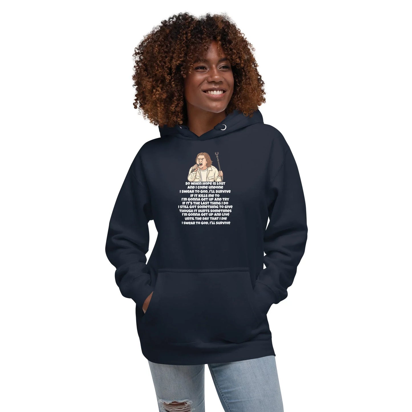 Lewis Capaldi Unisex Hoodie - Survive Lyrics | Cotton-Polyester Blend Alcyone213k