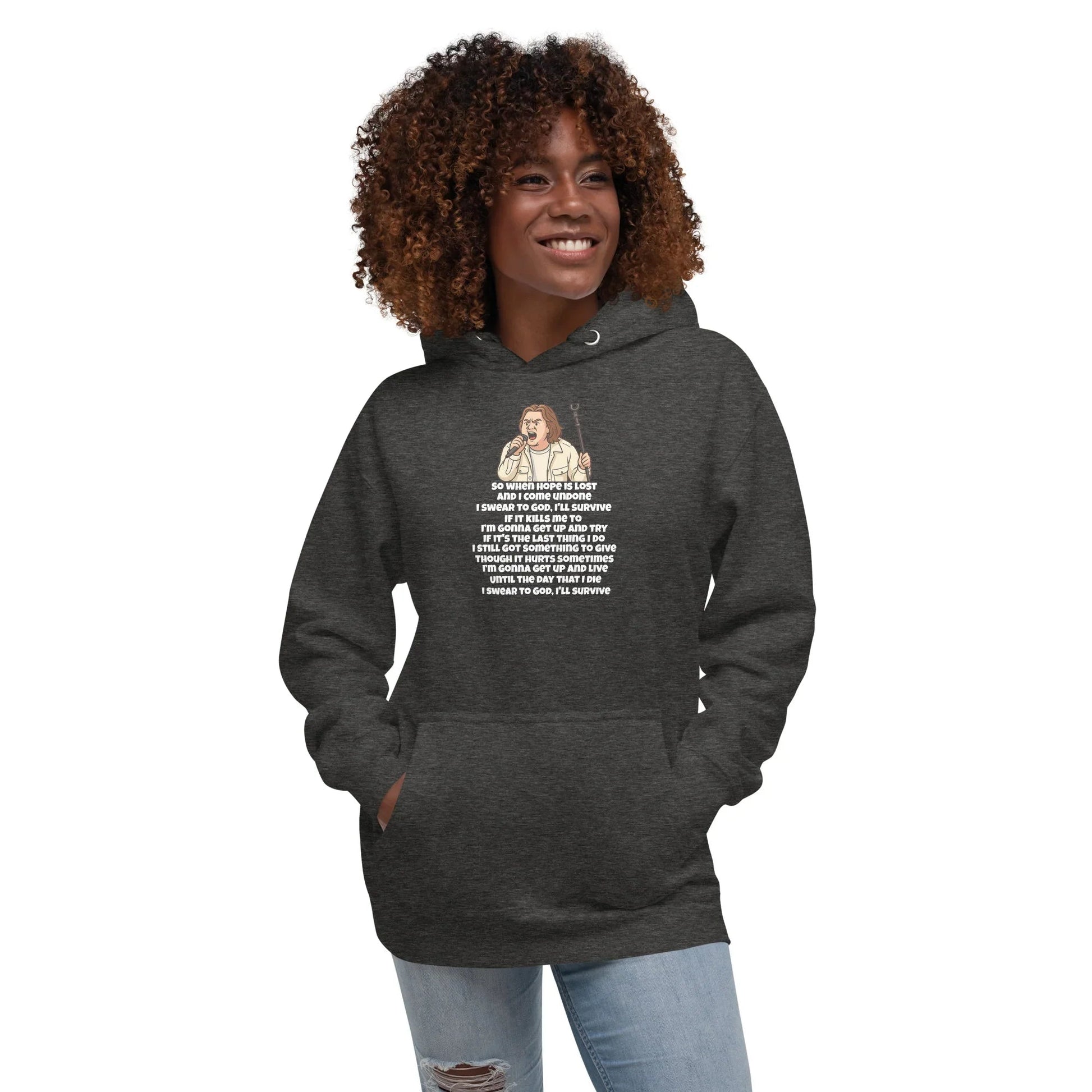 Lewis Capaldi Unisex Hoodie - Survive Lyrics | Cotton-Polyester Blend Alcyone213k