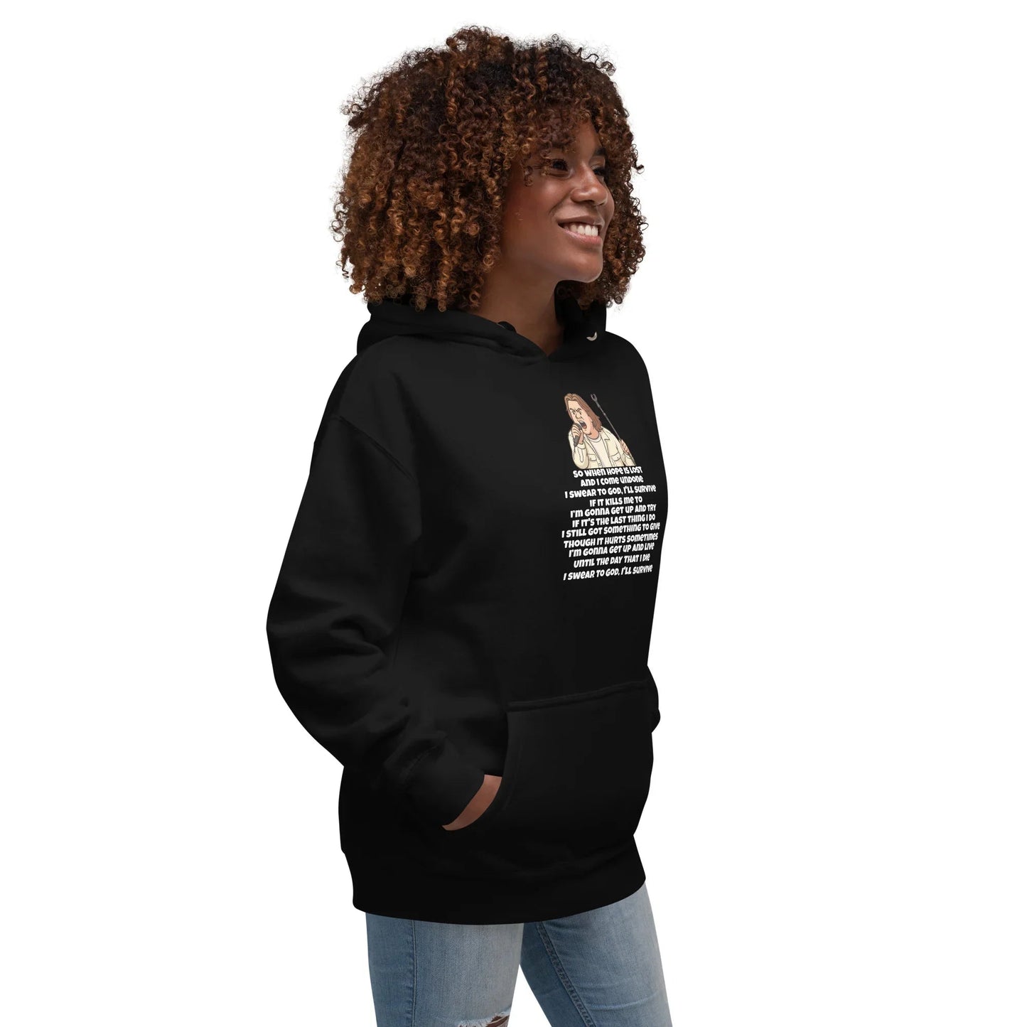 Lewis Capaldi Unisex Hoodie - Survive Lyrics | Cotton-Polyester Blend Alcyone213k