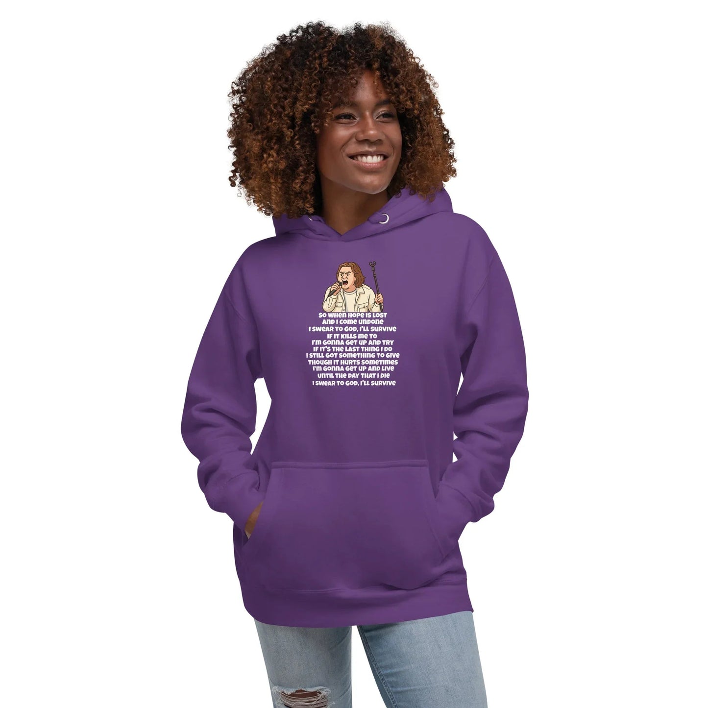 Lewis Capaldi Unisex Hoodie - Survive Lyrics | Cotton-Polyester Blend Alcyone213k