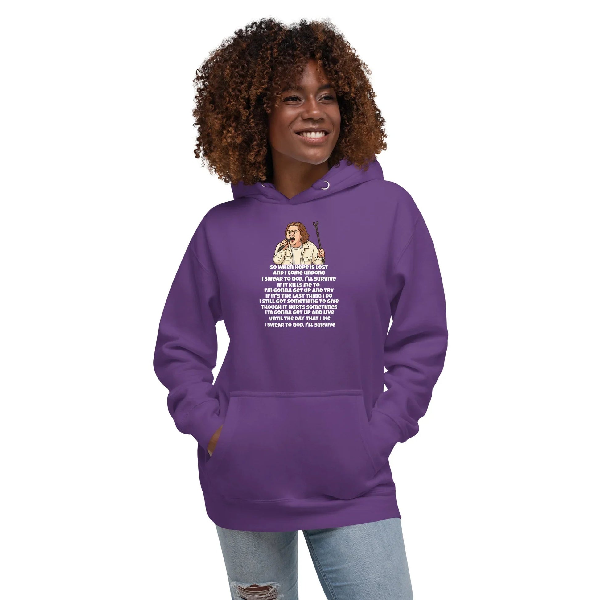 Lewis Capaldi Unisex Hoodie - Survive Lyrics | Cotton-Polyester Blend Alcyone213k
