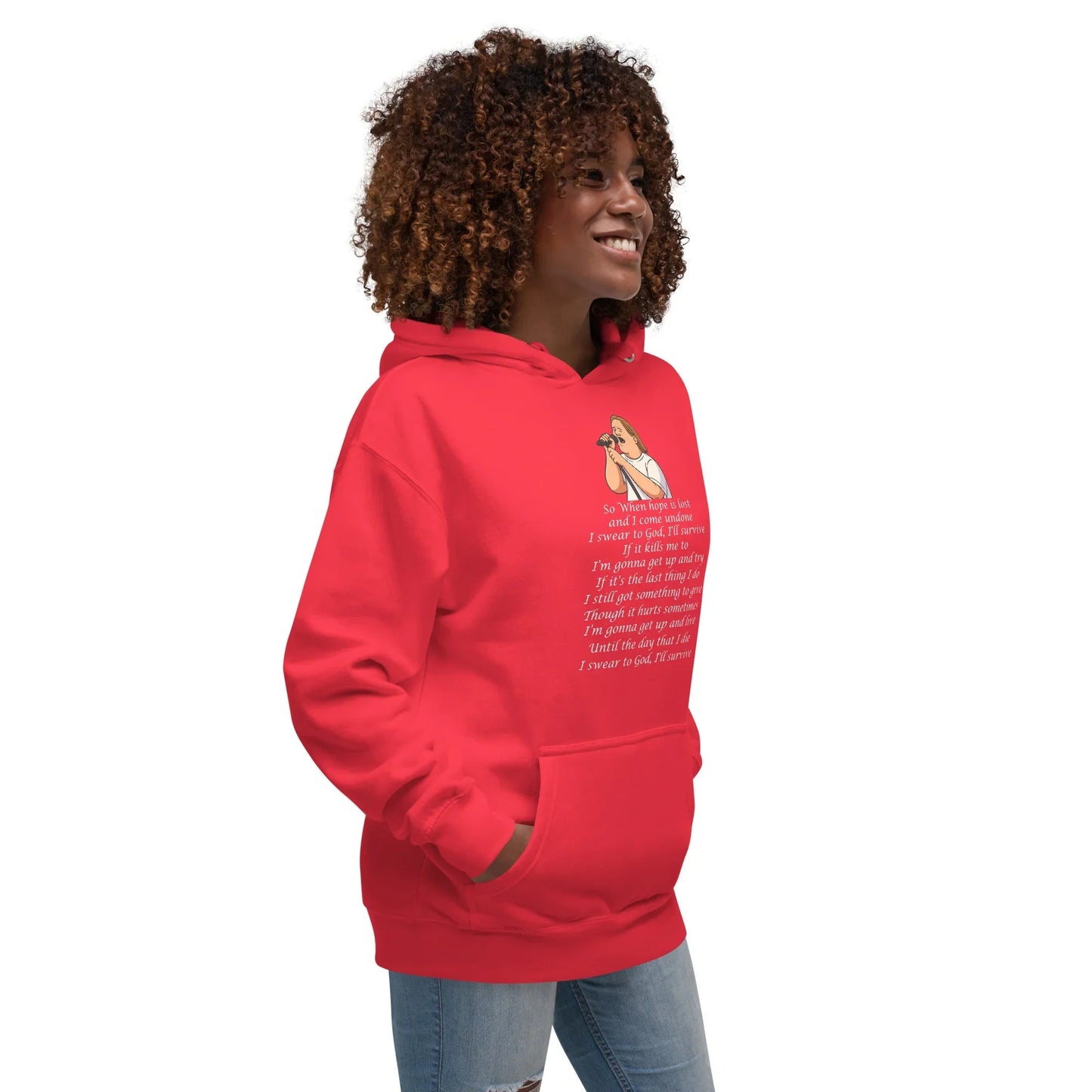 Lewis Capaldi Unisex Hoodie - Survive Lyrics | Cotton Polyester Blend Alcyone213k