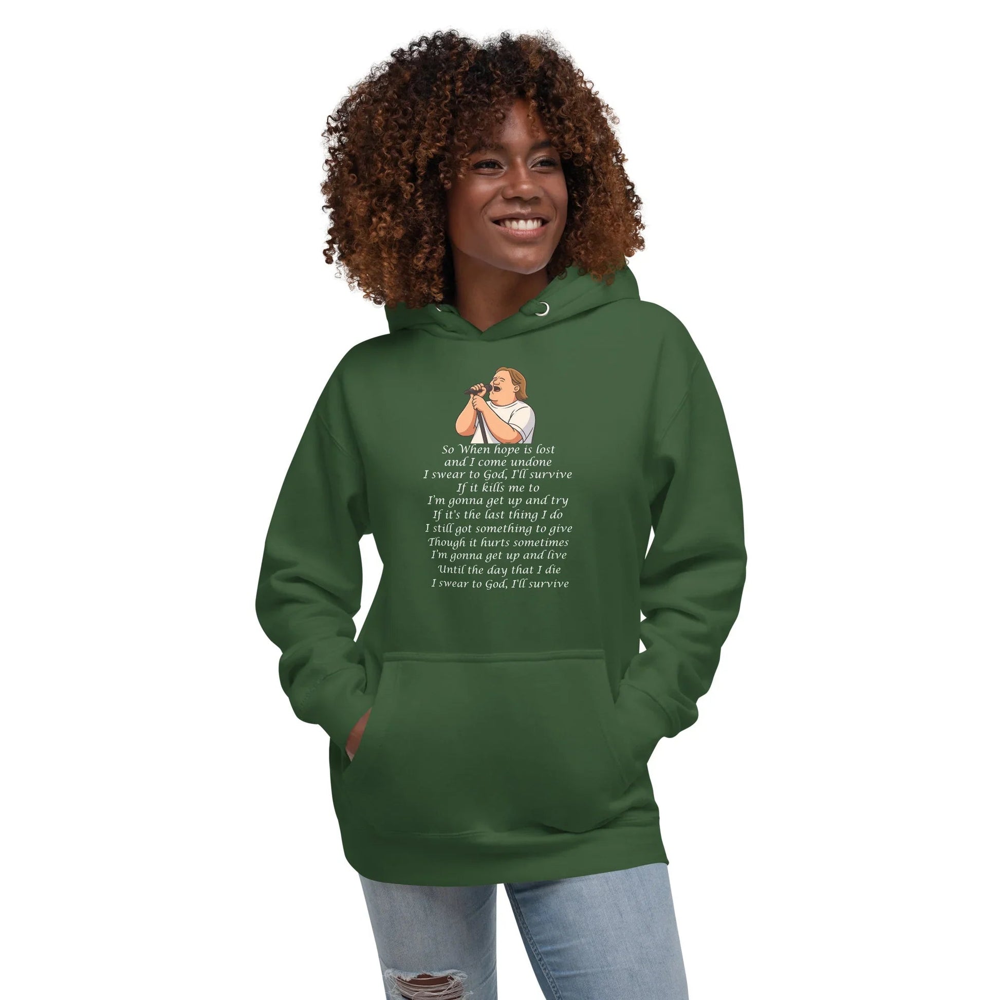 Lewis Capaldi Unisex Hoodie - Survive Lyrics | Cotton Polyester Blend Alcyone213k