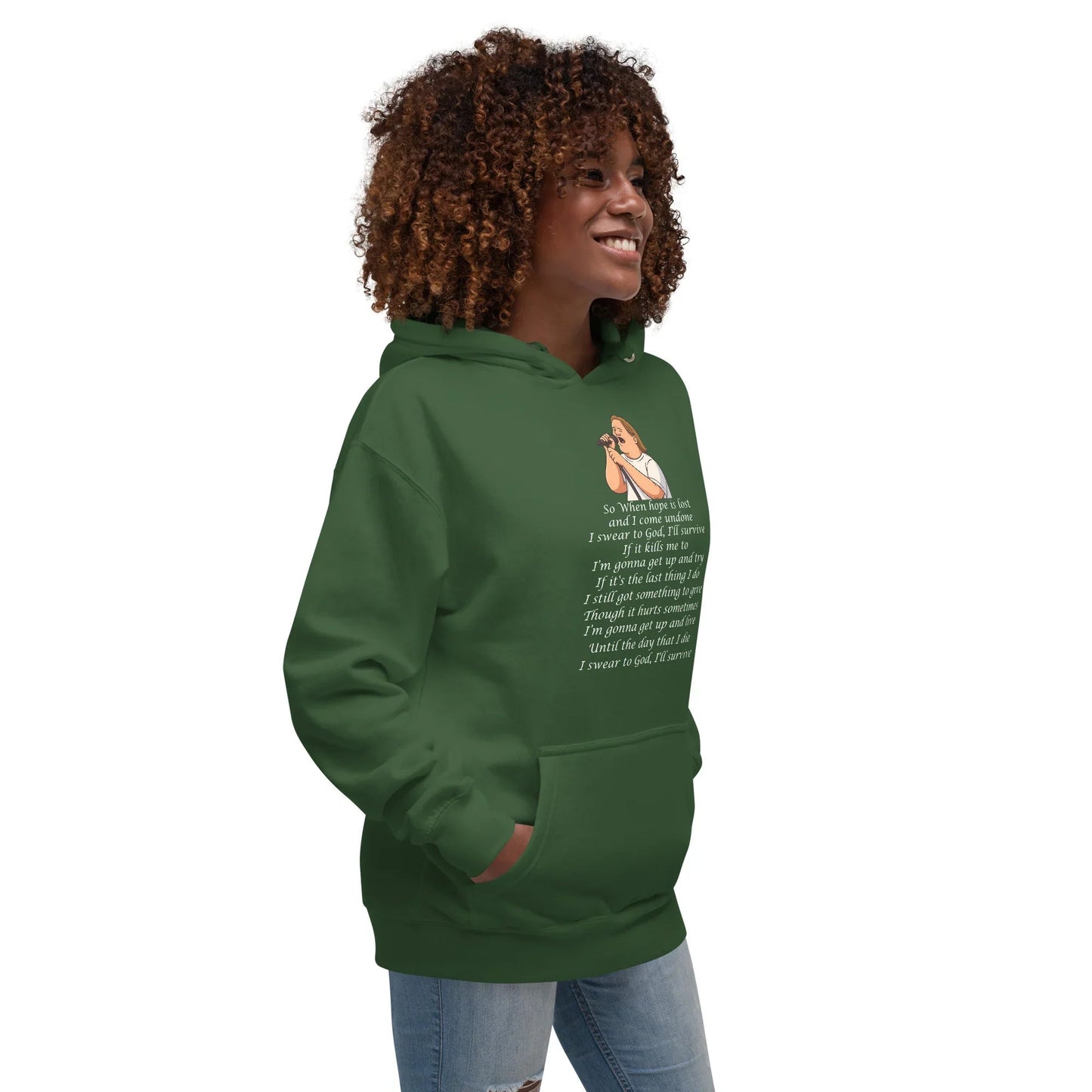 Lewis Capaldi Unisex Hoodie - Survive Lyrics | Cotton Polyester Blend Alcyone213k