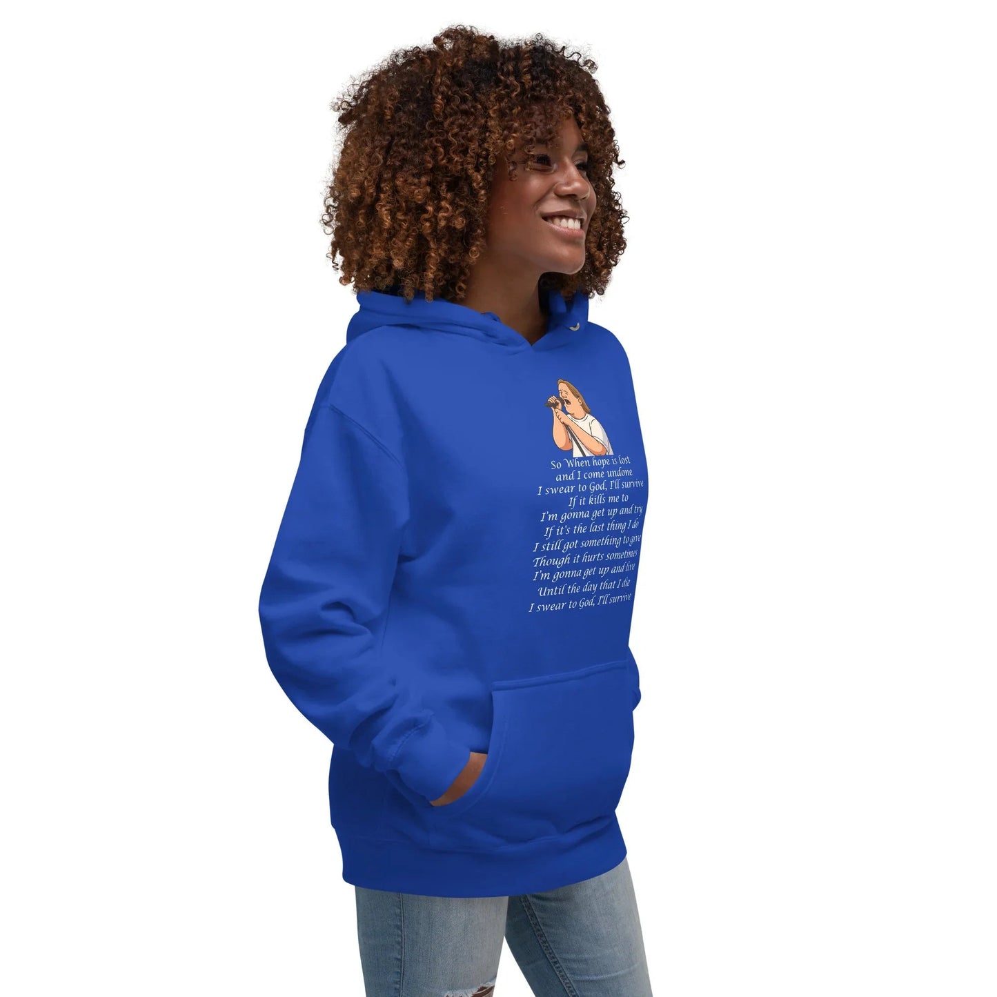 Lewis Capaldi Unisex Hoodie - Survive Lyrics | Cotton Polyester Blend Alcyone213k