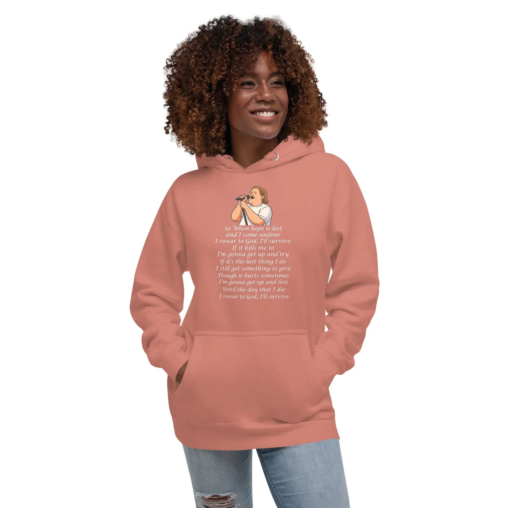 Lewis Capaldi Unisex Hoodie - Survive Lyrics | Cotton Polyester Blend Alcyone213k
