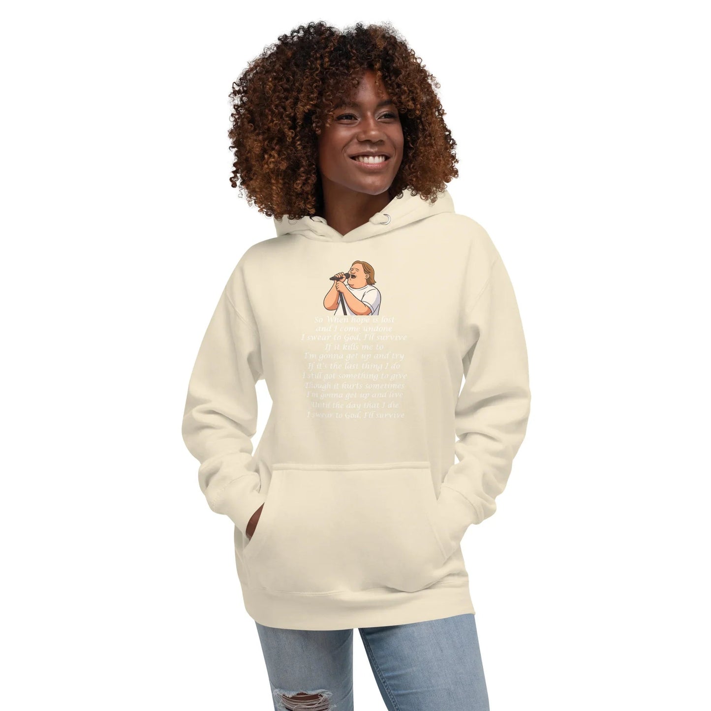 Lewis Capaldi Unisex Hoodie - Survive Lyrics | Cotton Polyester Blend Alcyone213k