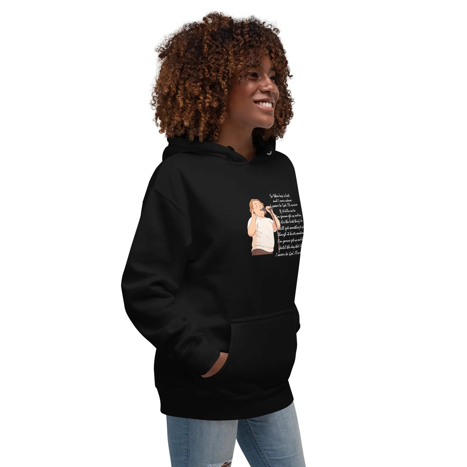 Lewis Capaldi Unisex Hoodie | Cotton Blend "Survive" Lyrics Concert Apparel Alcyone213k