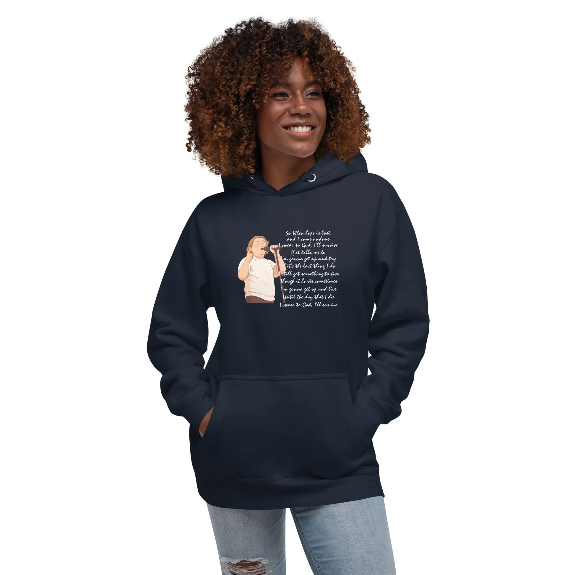 Lewis Capaldi Unisex Hoodie | Cotton Blend "Survive" Lyrics Concert Apparel Alcyone213k