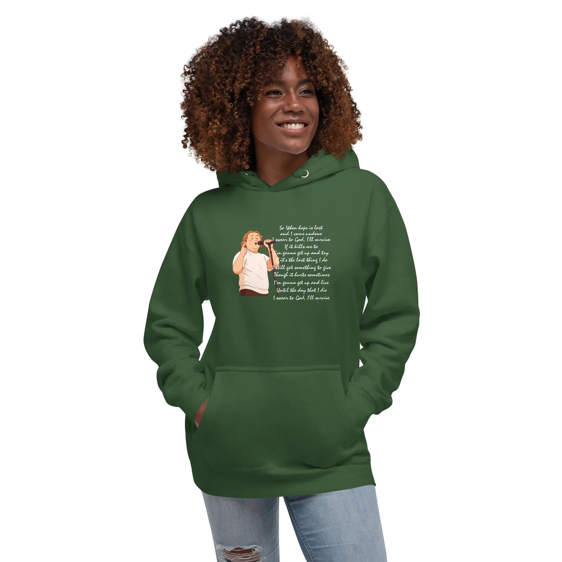 Lewis Capaldi Unisex Hoodie | Cotton Blend "Survive" Lyrics Concert Apparel Alcyone213k