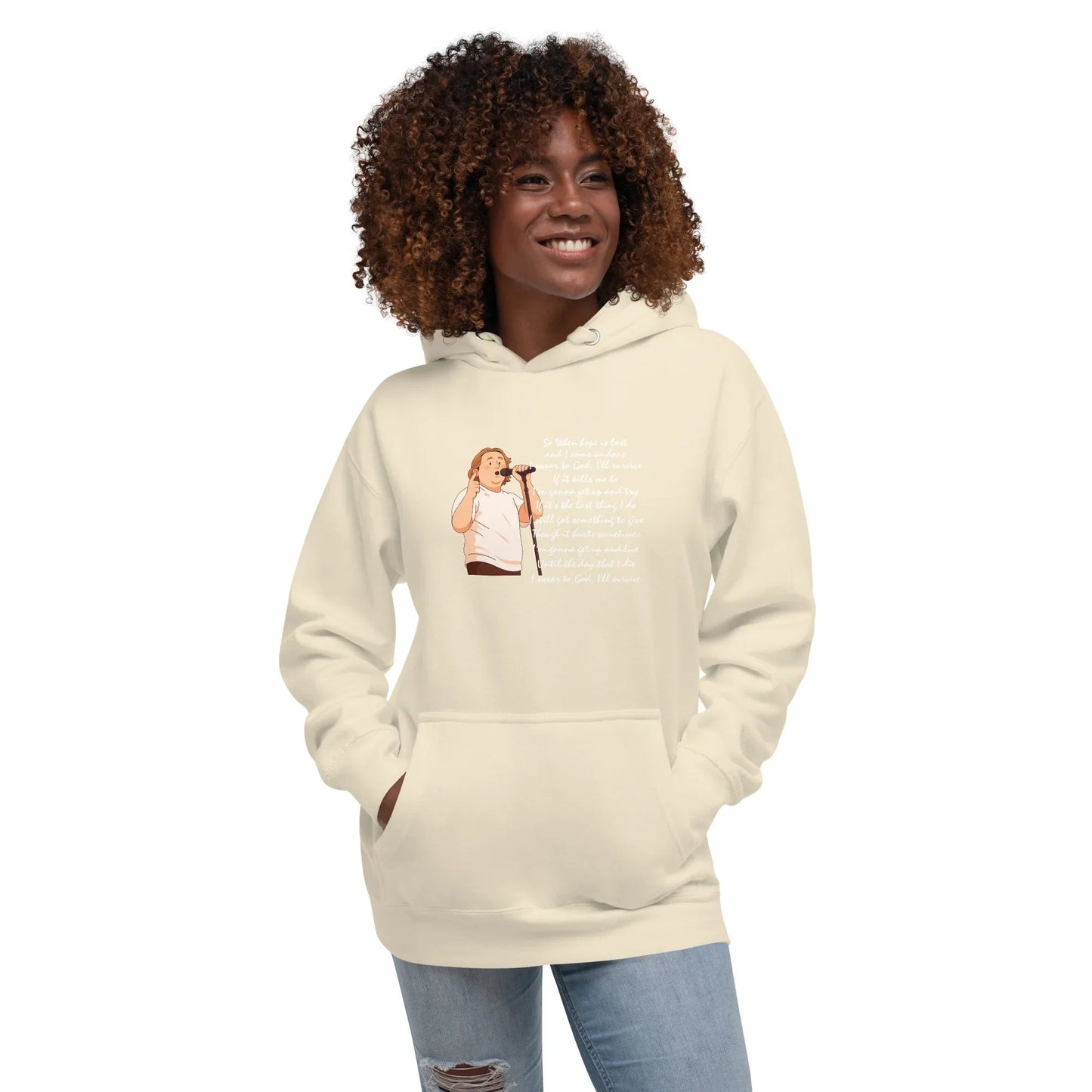 Lewis Capaldi Unisex Hoodie | Cotton Blend "Survive" Lyrics Concert Apparel Alcyone213k