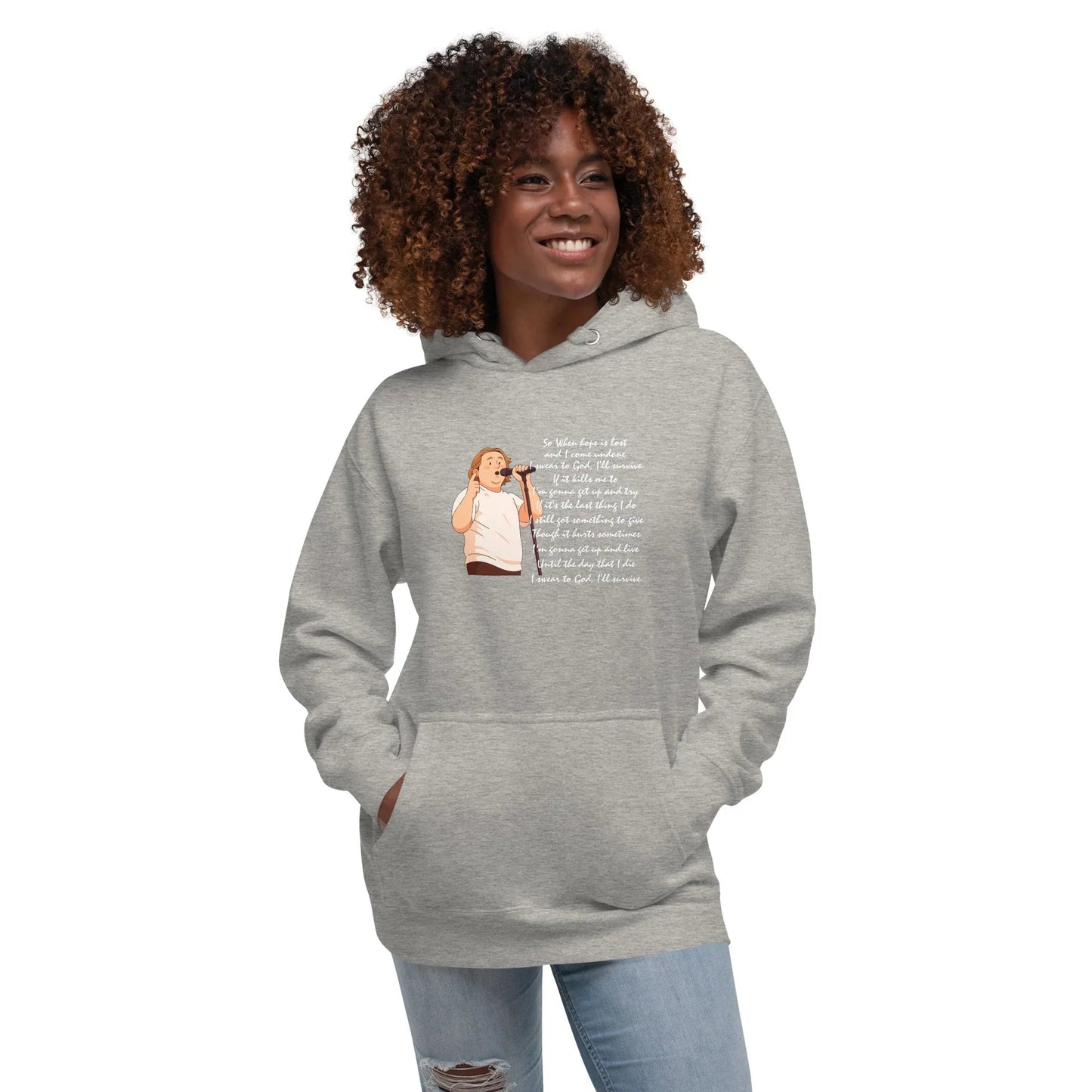 Lewis Capaldi Unisex Hoodie | Cotton Blend "Survive" Lyrics Concert Apparel Alcyone213k