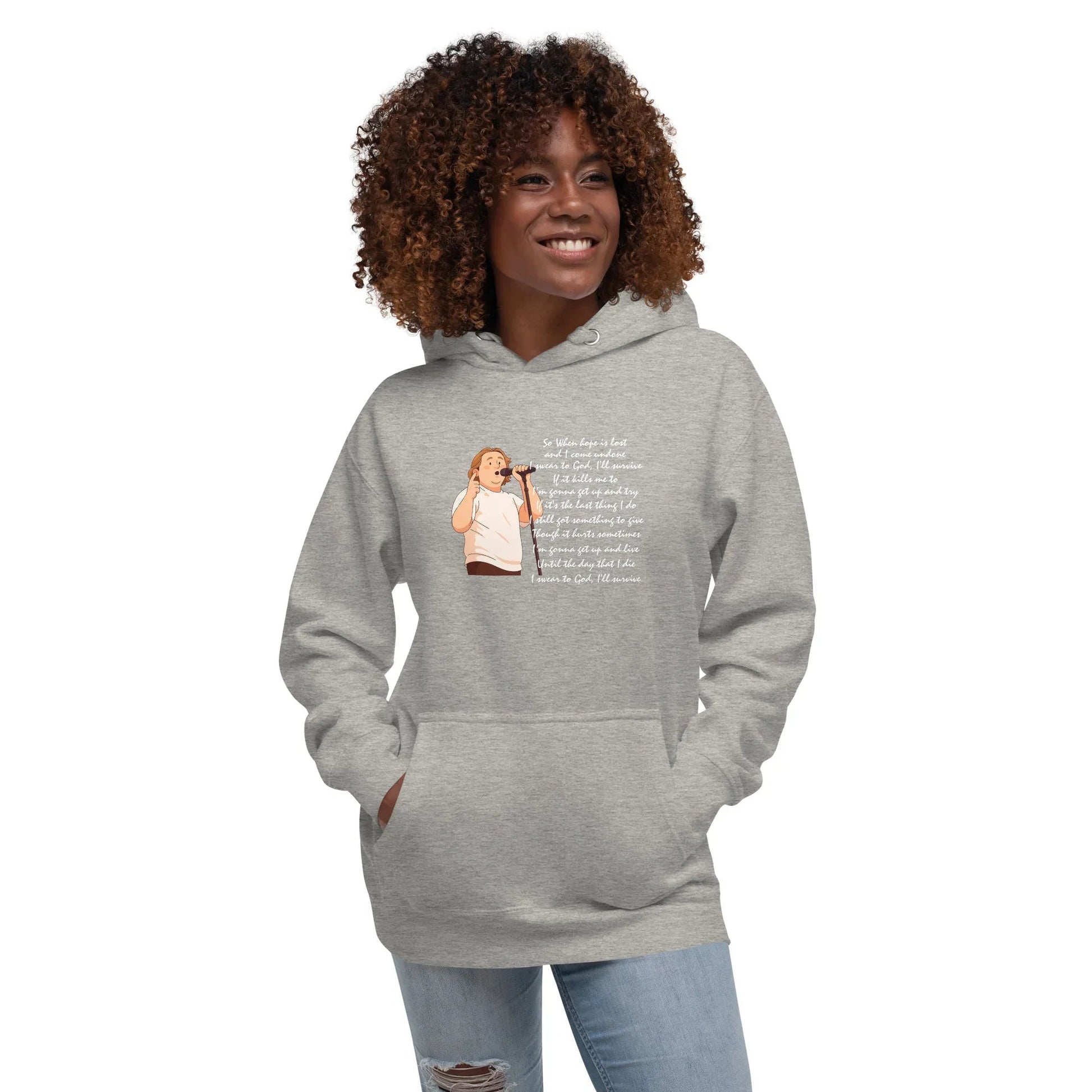 Lewis Capaldi Unisex Hoodie | Cotton Blend "Survive" Lyrics Concert Apparel Alcyone213k