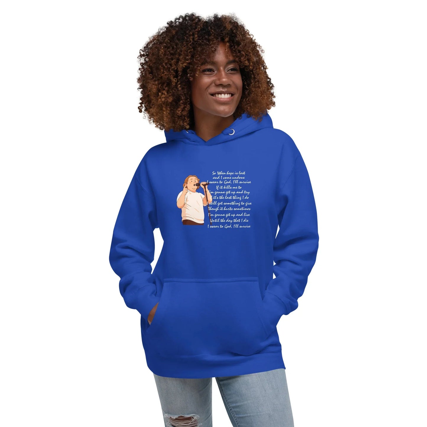 Lewis Capaldi Unisex Hoodie | Cotton Blend "Survive" Lyrics Concert Apparel Alcyone213k