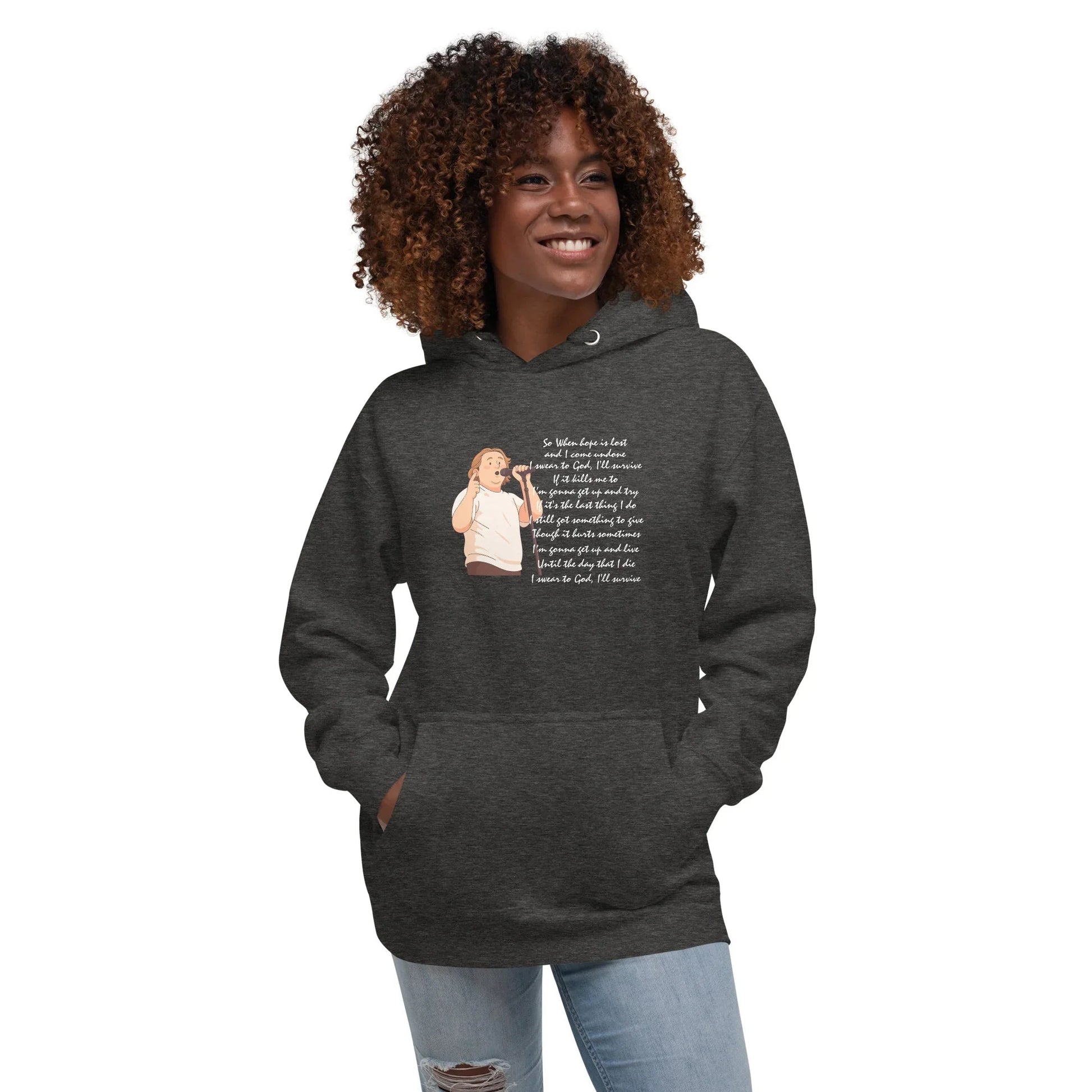 Lewis Capaldi Unisex Hoodie | Cotton Blend "Survive" Lyrics Concert Apparel Alcyone213k