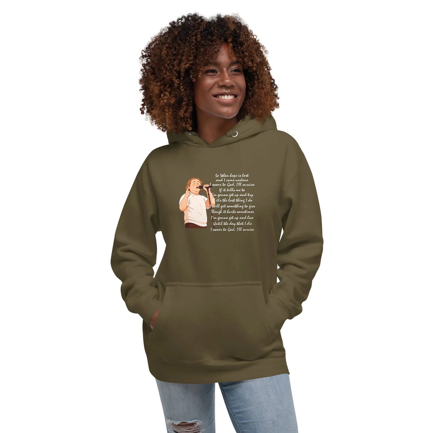 Lewis Capaldi Unisex Hoodie | Cotton Blend "Survive" Lyrics Concert Apparel Alcyone213k