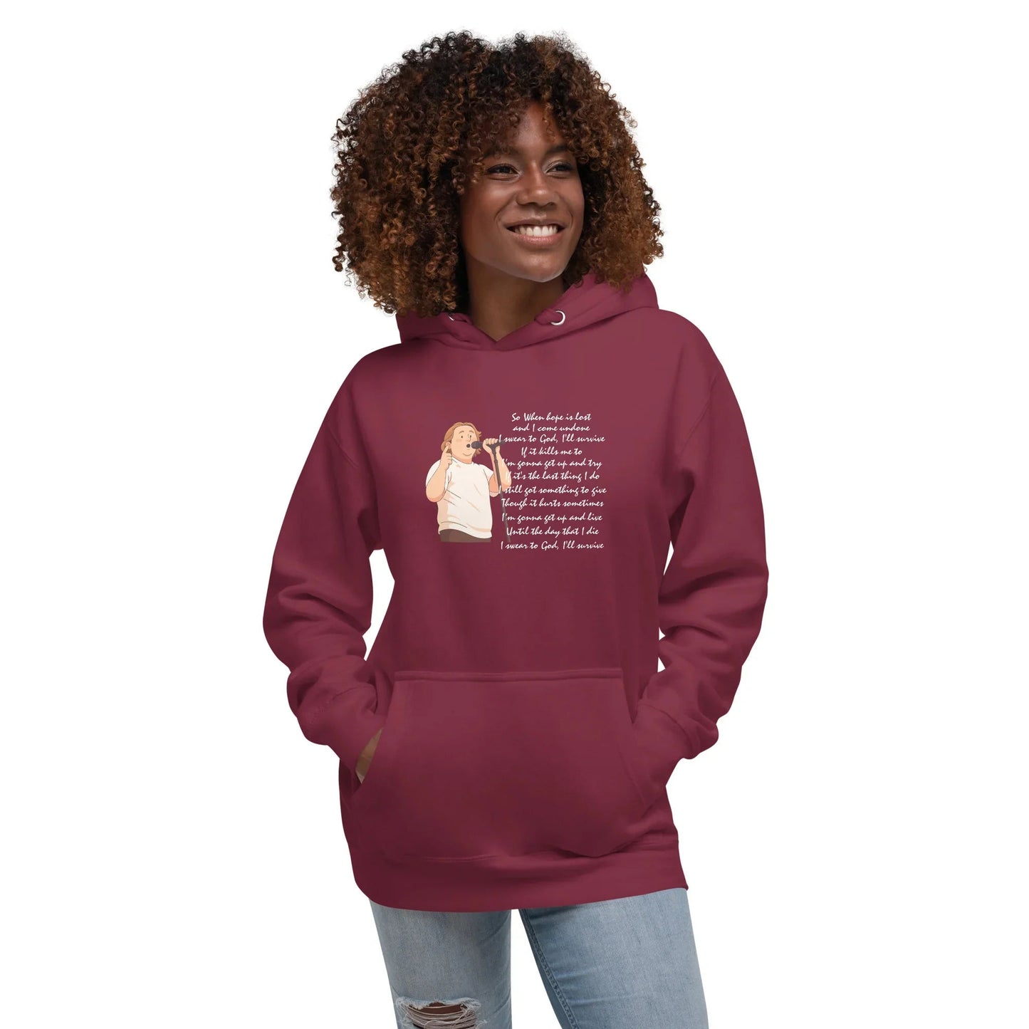 Lewis Capaldi Unisex Hoodie | Cotton Blend "Survive" Lyrics Concert Apparel Alcyone213k