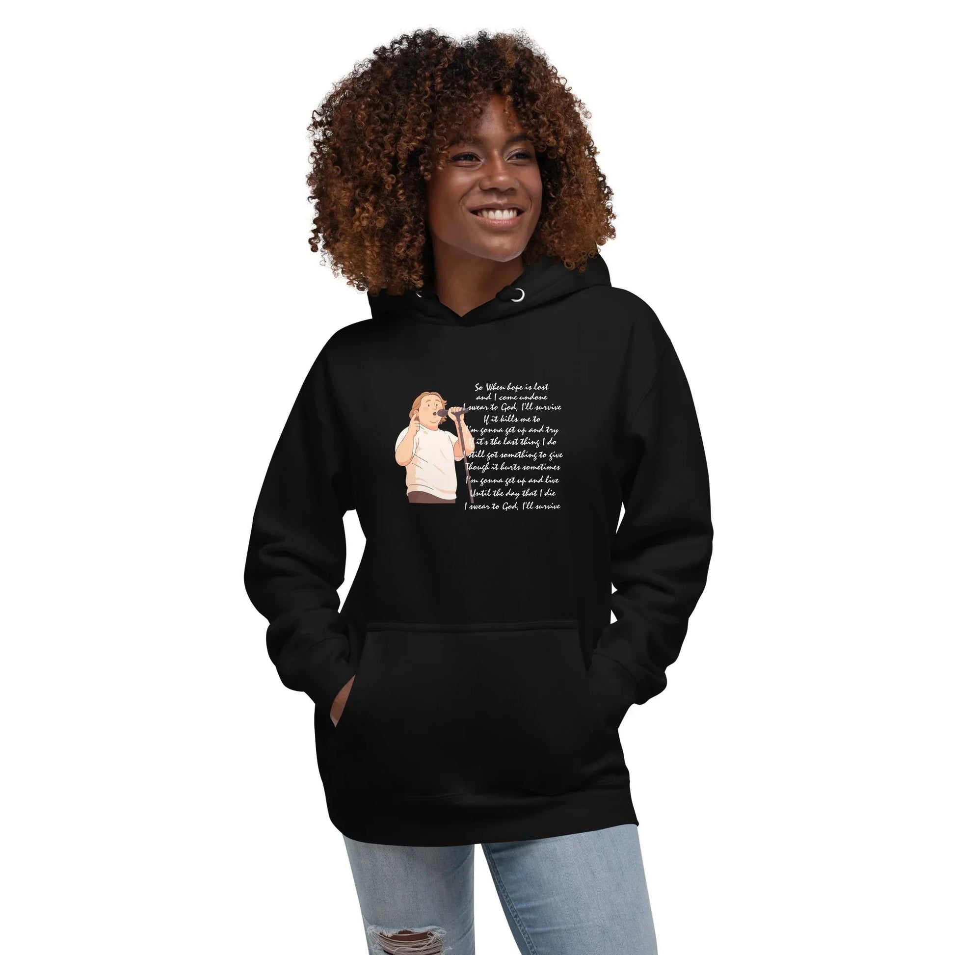 Lewis Capaldi Unisex Hoodie | Cotton Blend "Survive" Lyrics Concert Apparel Alcyone213k