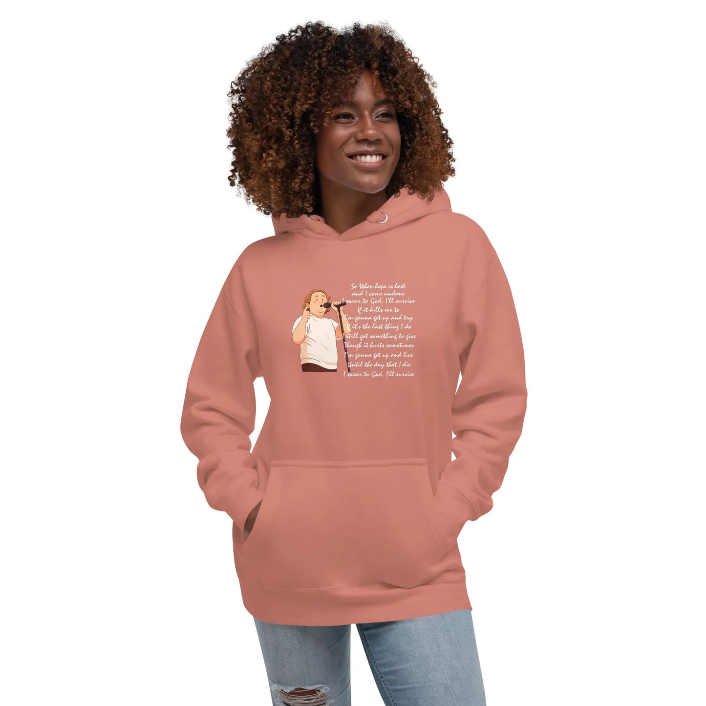 Lewis Capaldi Unisex Hoodie | Cotton Blend "Survive" Lyrics Concert Apparel Alcyone213k
