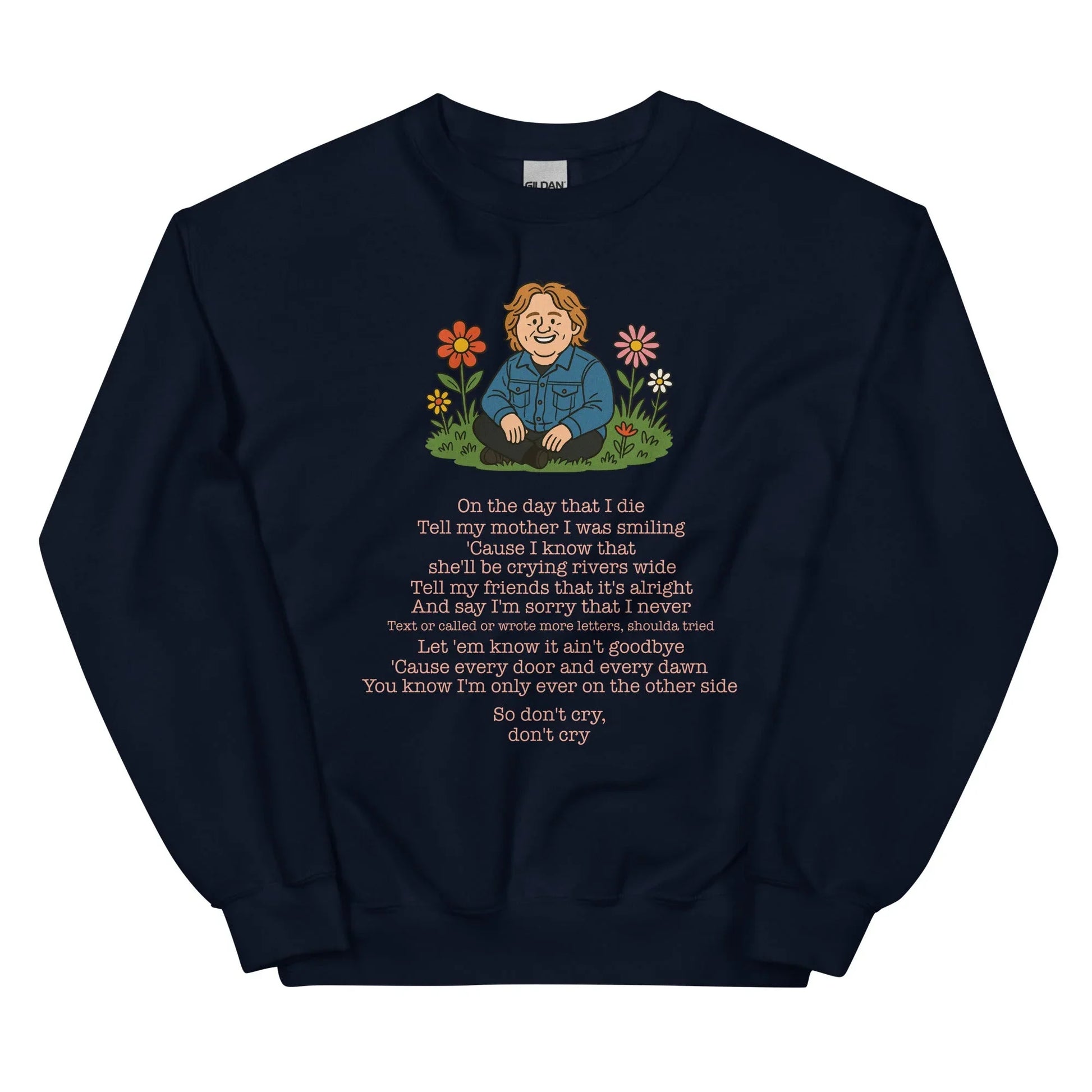 Lewis Capaldi Unisex Sweatshirt - On The Day I Die Sweatshirt with Lyrics, Classic Fit, Soft Feel - Alcyone213k