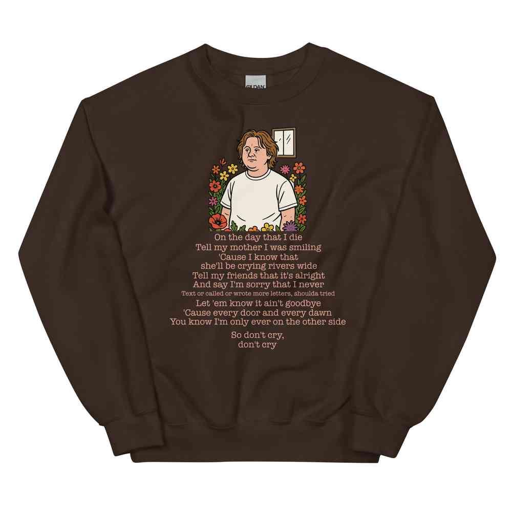 Lewis Capaldi Unisex Sweatshirt - On The Day I Die - Lyrics - Alcyone213k