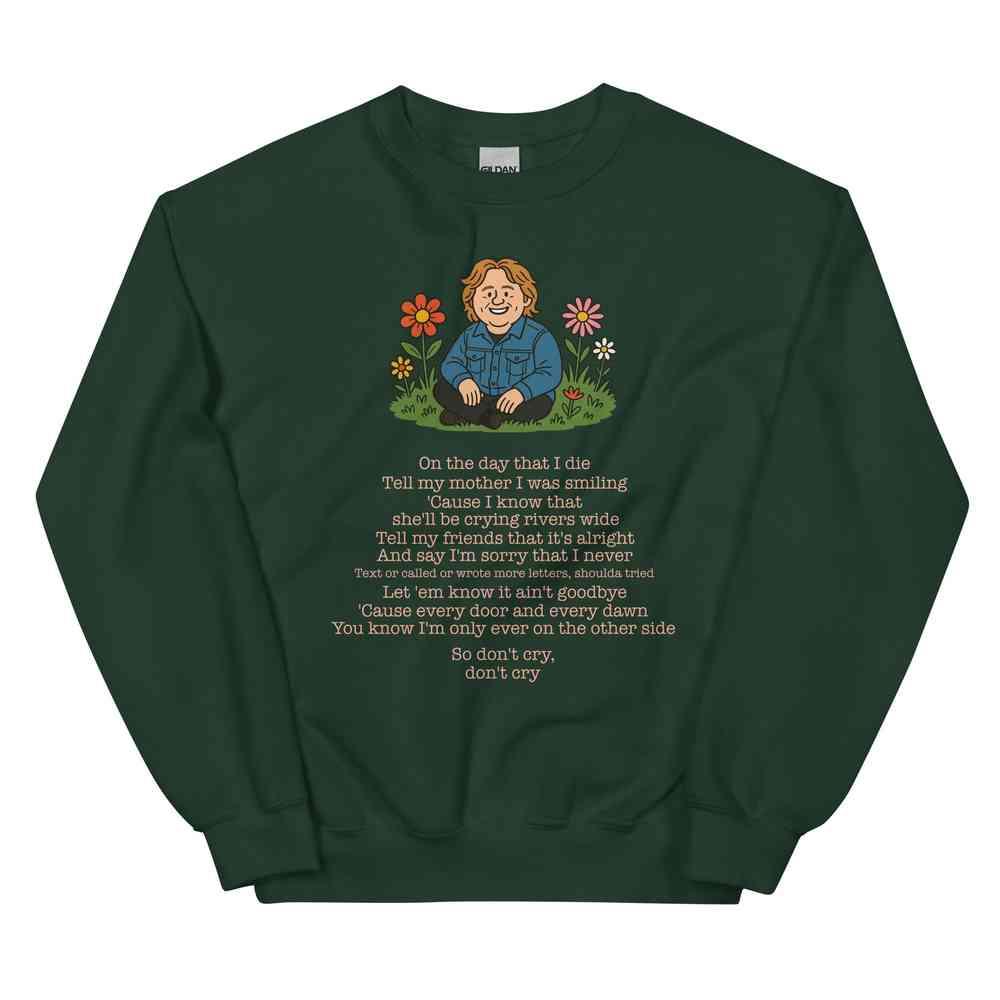 Lewis Capaldi Unisex Sweatshirt - On The Day I Die Sweatshirt with Lyrics, Classic Fit, Soft Feel - Alcyone213k