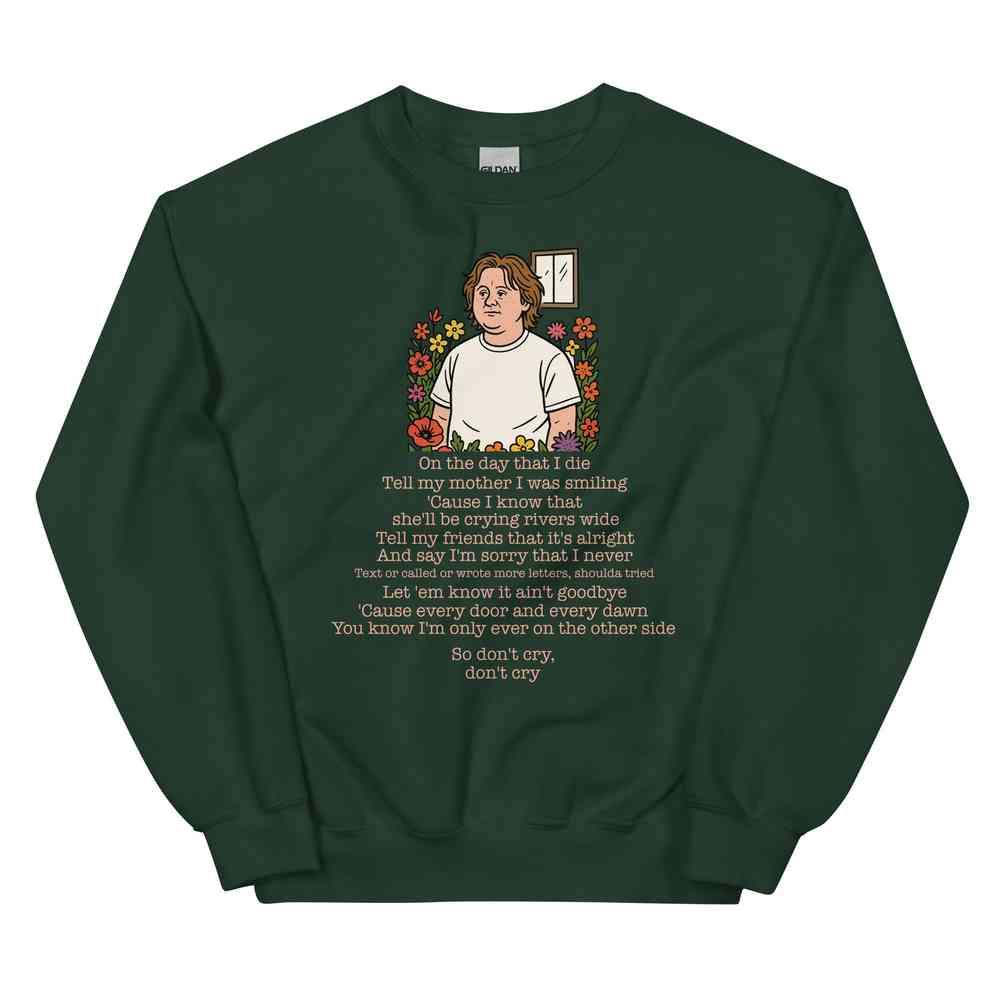Lewis Capaldi Unisex Sweatshirt - On The Day I Die - Lyrics - Alcyone213k