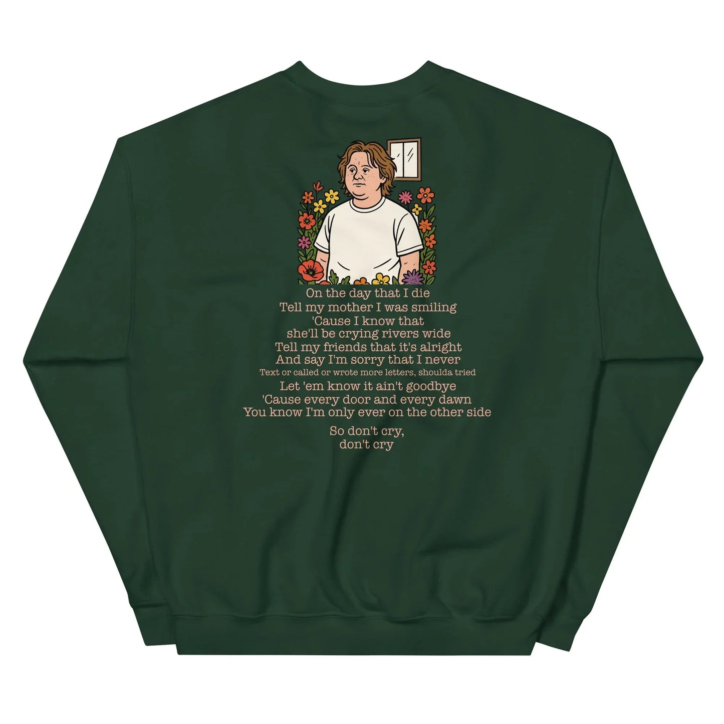 Lewis Capaldi Unisex Sweatshirt - On The Day I Die - Lyrics - Alcyone213k