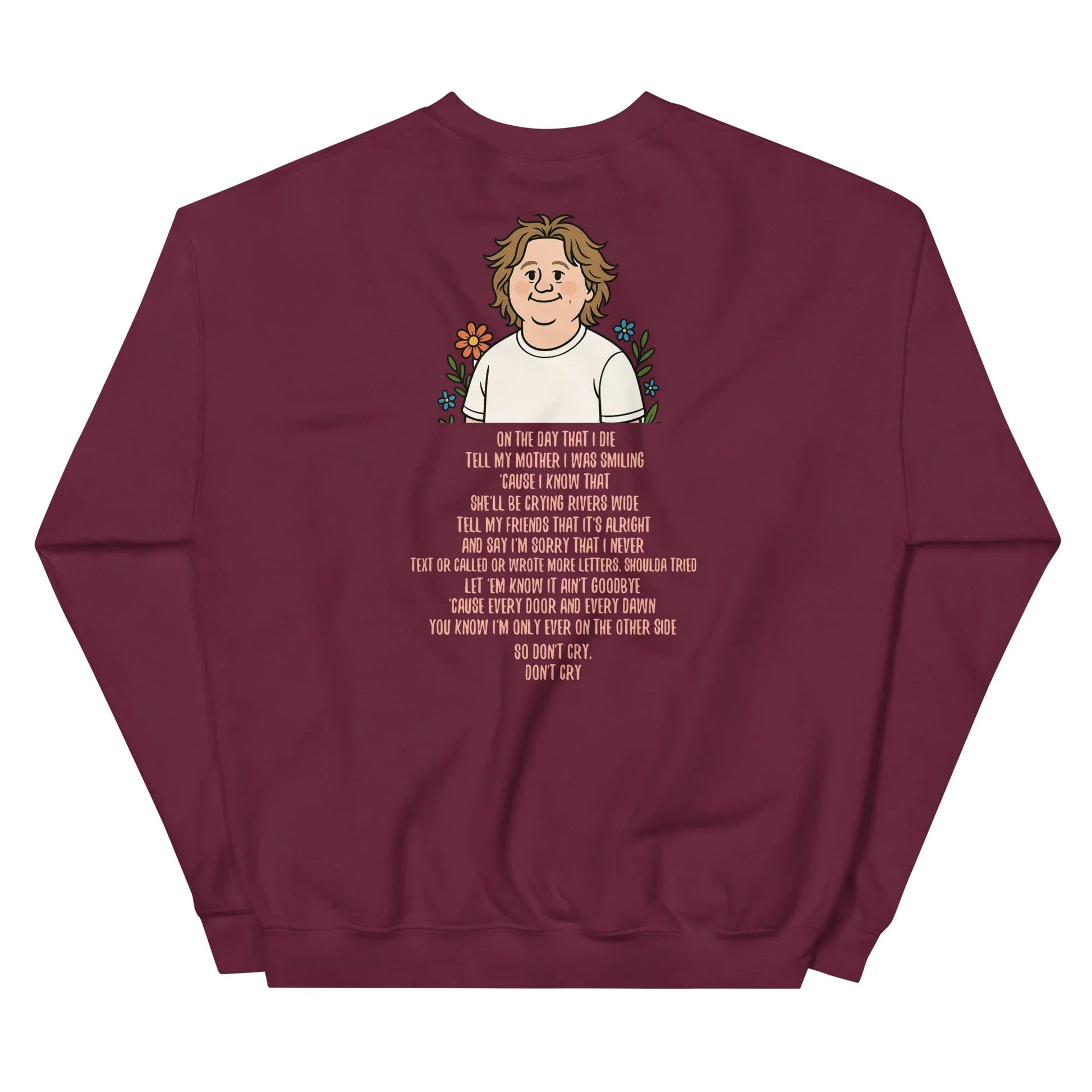 Lewis Capaldi Unisex Sweatshirt - On The Day I Die Lyrics - Soft, Classic Fit, Warm & Stylish - Alcyone213k