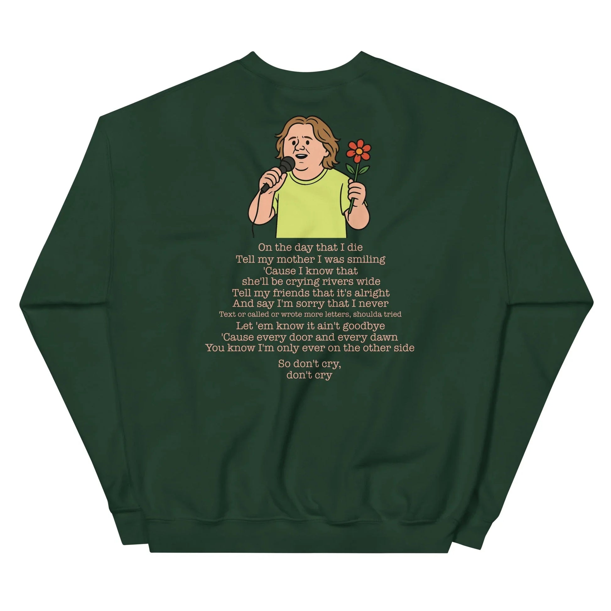 Lewis Capaldi Unisex Sweatshirt - On The Day I Die - Lyrics - Alcyone213k