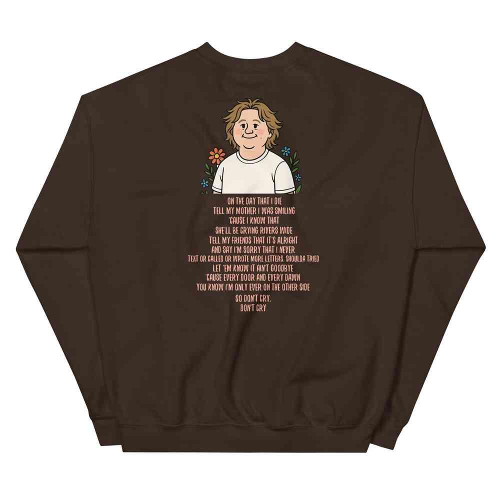 Lewis Capaldi Unisex Sweatshirt - On The Day I Die Lyrics - Soft, Classic Fit, Warm & Stylish - Alcyone213k