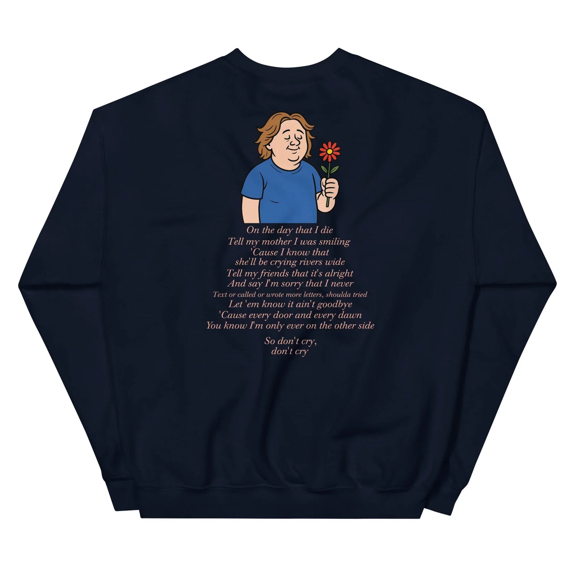 Lewis Capaldi Sweatshirt - Unisex Classic Fit With On The Day I Die Lyrics, Soft & Cozy - Alcyone213k