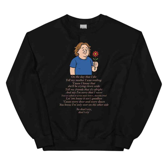 Lewis Capaldi Sweatshirt - Unisex Classic Fit With On The Day I Die Lyrics, Soft & Cozy - Alcyone213k