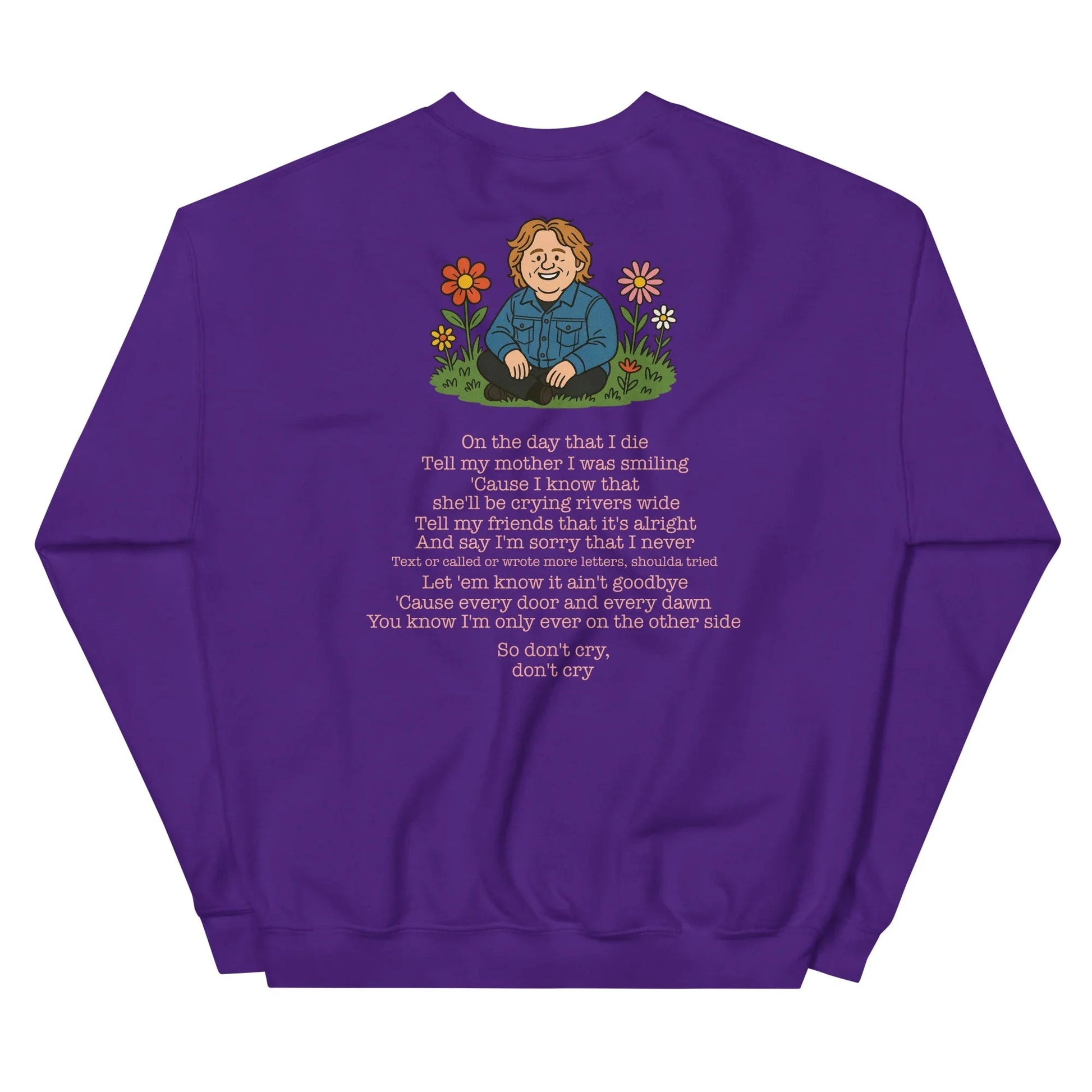 Lewis Capaldi Unisex Sweatshirt - On The Day I Die Sweatshirt with Lyrics, Classic Fit, Soft Feel - Alcyone213k