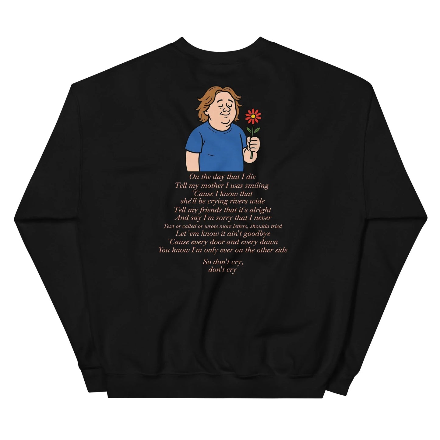 Lewis Capaldi Sweatshirt - Unisex Classic Fit With On The Day I Die Lyrics, Soft & Cozy - Alcyone213k