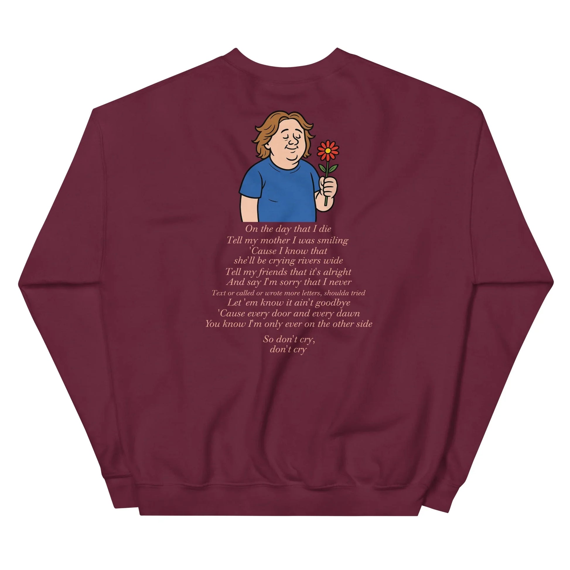 Lewis Capaldi Sweatshirt - Unisex Classic Fit With On The Day I Die Lyrics, Soft & Cozy - Alcyone213k