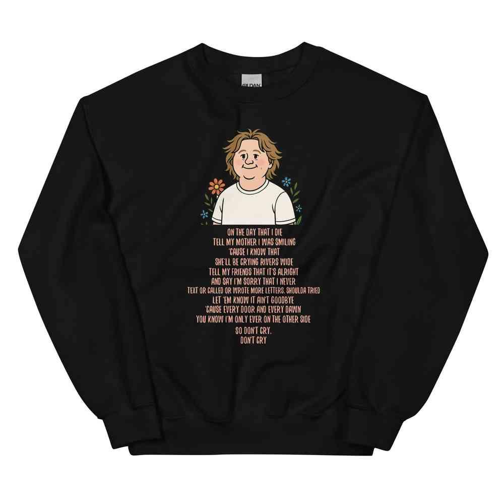Lewis Capaldi Unisex Sweatshirt - On The Day I Die Lyrics - Soft, Classic Fit, Warm & Stylish - Alcyone213k